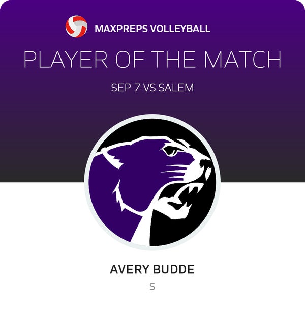 #29 Avery Budde Player of the Game badge