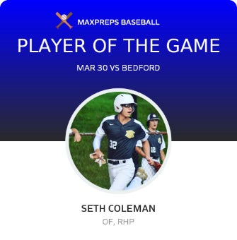 #23 Seth Coleman Player of the Game badge
