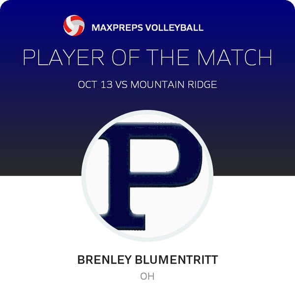 #5 Brenley Blumentritt Player of the Game badge