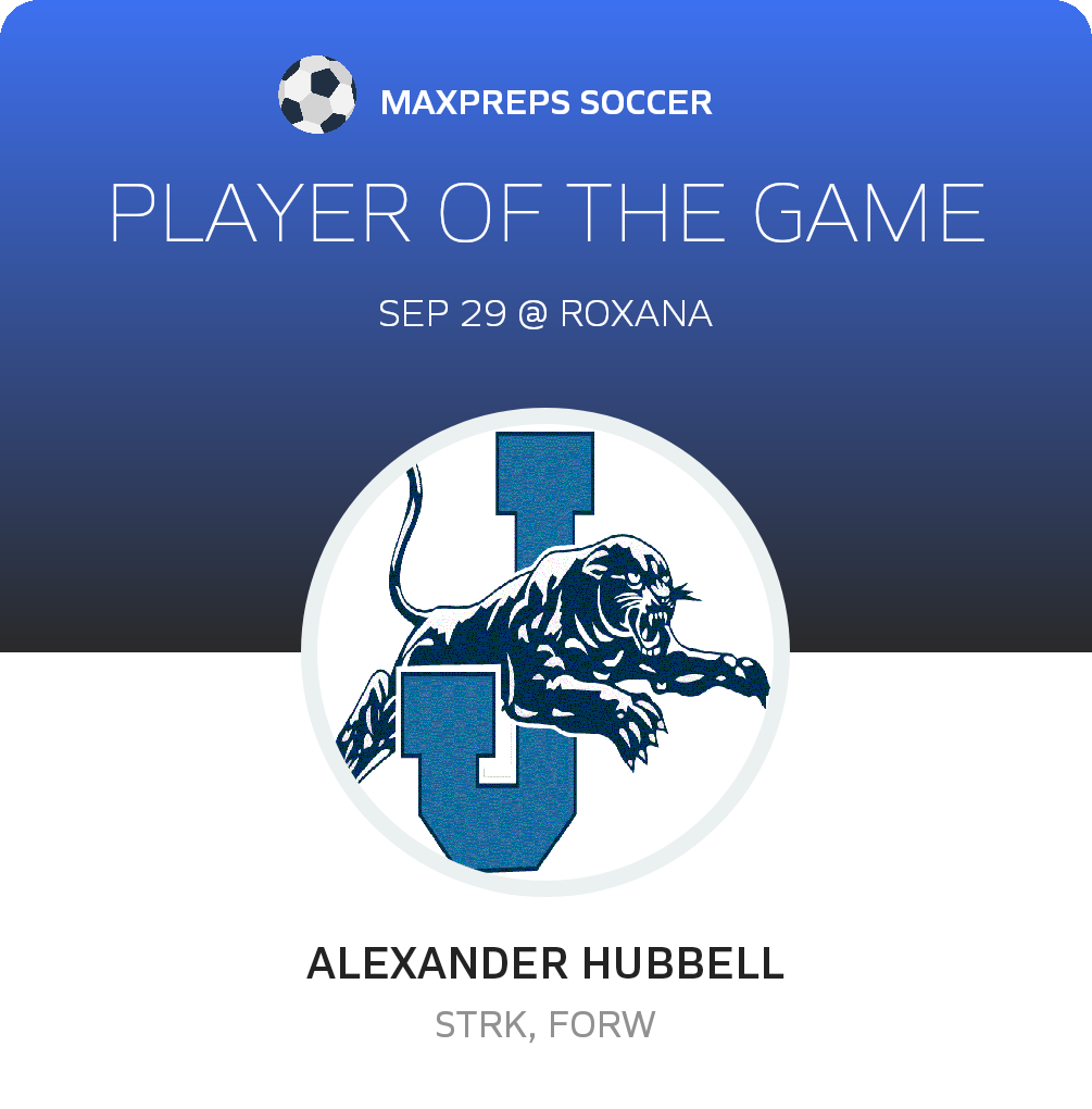 #12 Alexander Hubbell Player of the Game badge