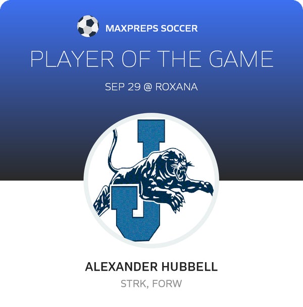 #12 Alexander Hubbell Player of the Game badge