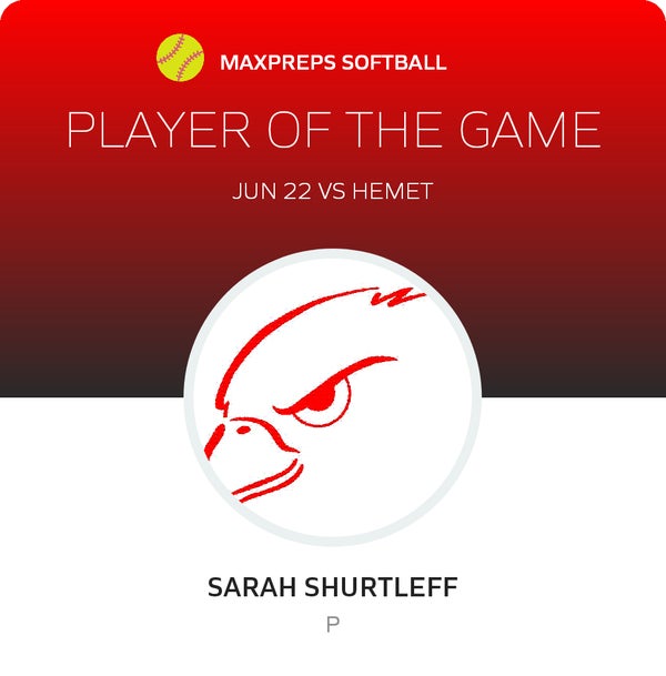 #22 Sarah Shurtleff Player of the Game badge