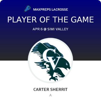 #16 Carter Sherrit Player of the Game badge