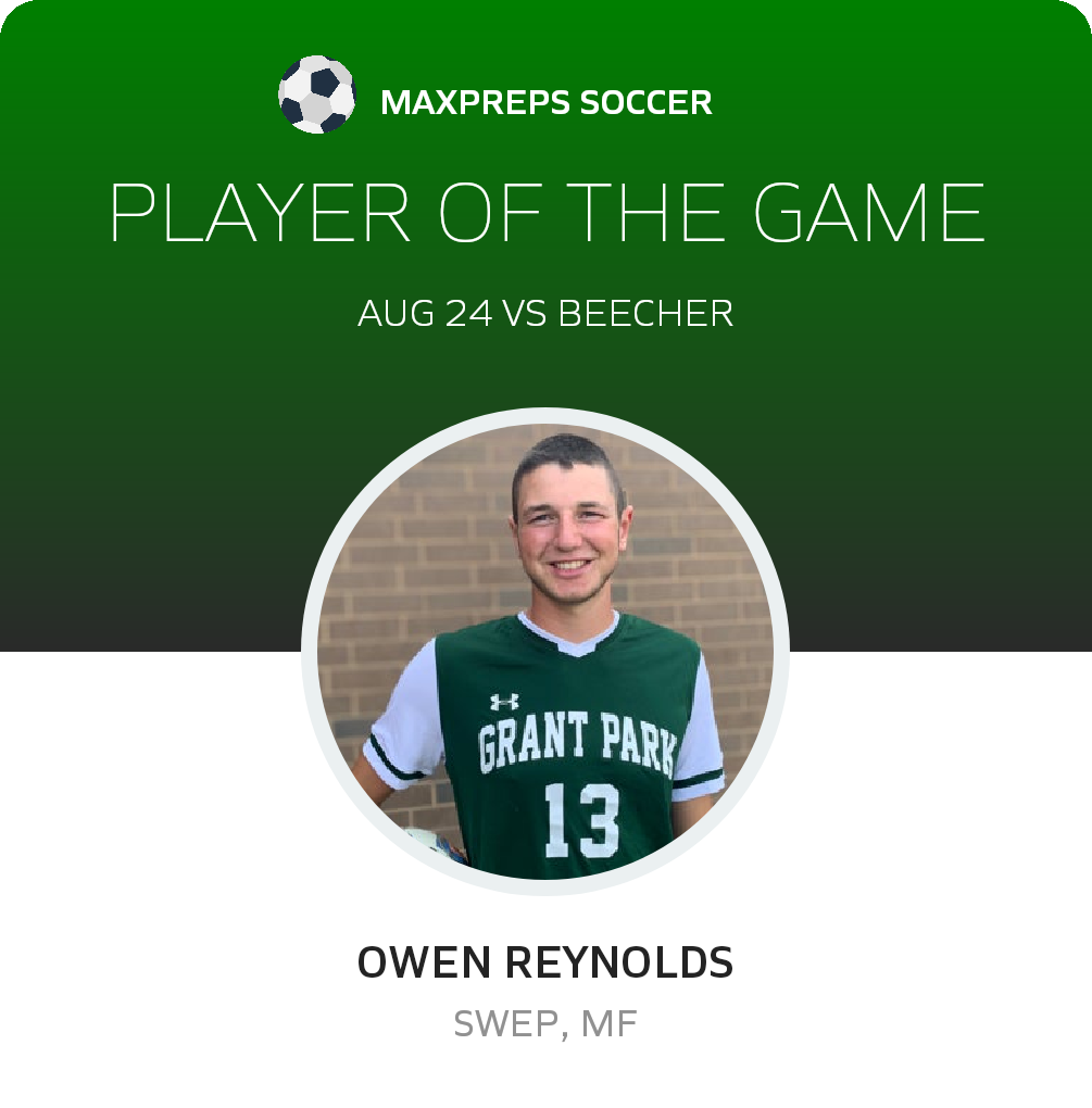#13 Owen Reynolds Player of the Game badge