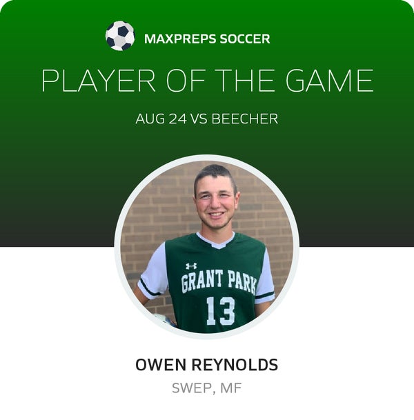 #13 Owen Reynolds Player of the Game badge
