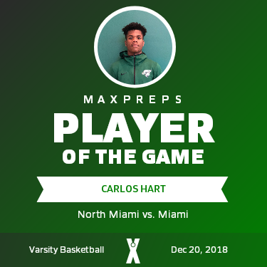 #3 Carlos Hart Player of the Game badge
