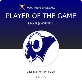 #3 Zachary Musso Player of the Game badge