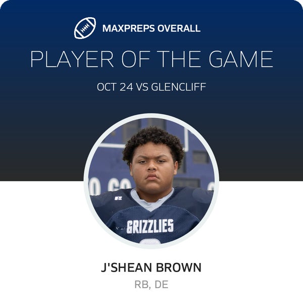 #0 J'Shean Brown Player of the Game badge