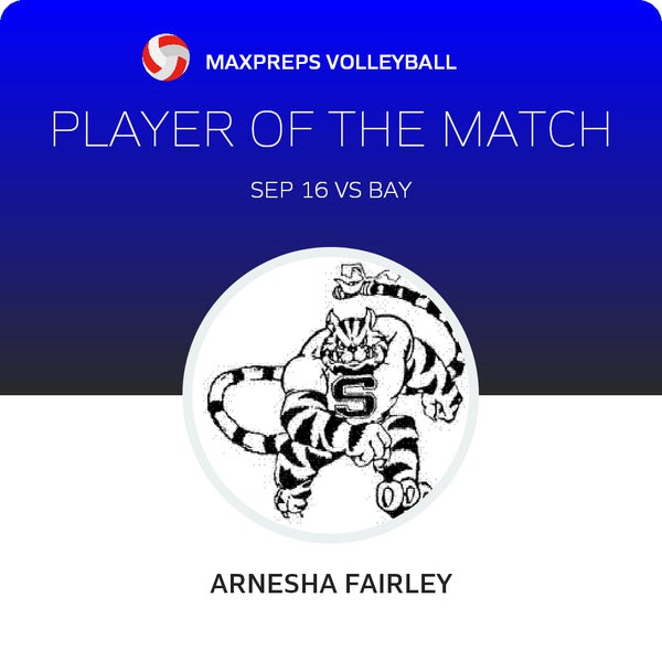 #17 Arnesha Fairley Player of the Game badge