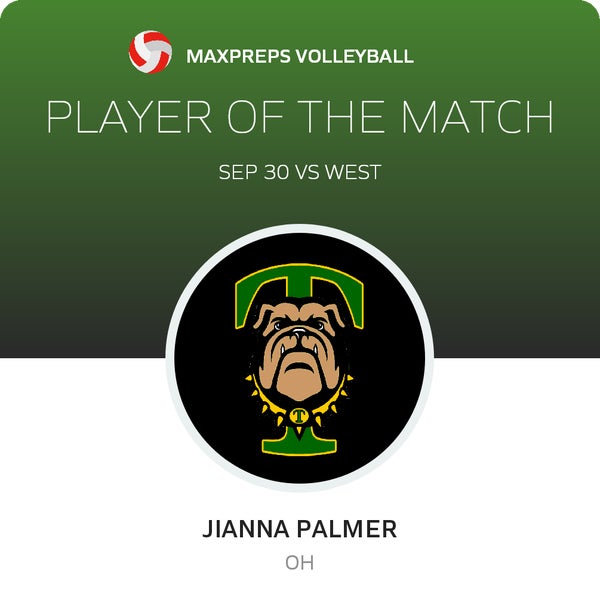 #9 Jianna Palmer Player of the Game badge