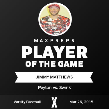 #23 Jimmy Matthews Player of the Game badge