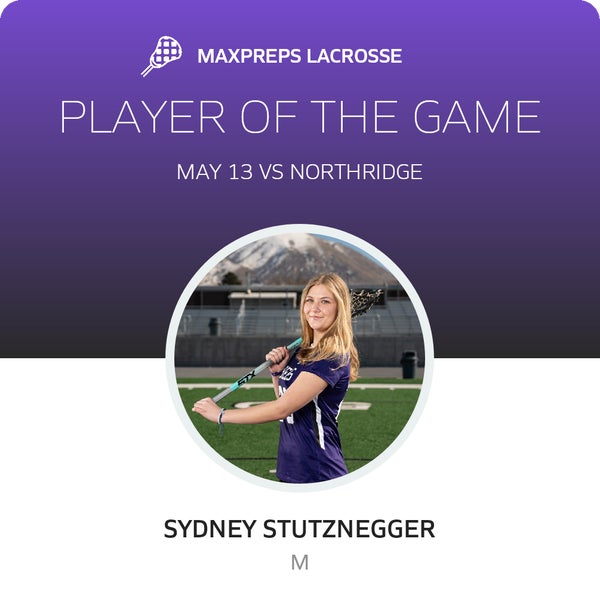 #26 Sydney Stutznegger Player of the Game badge