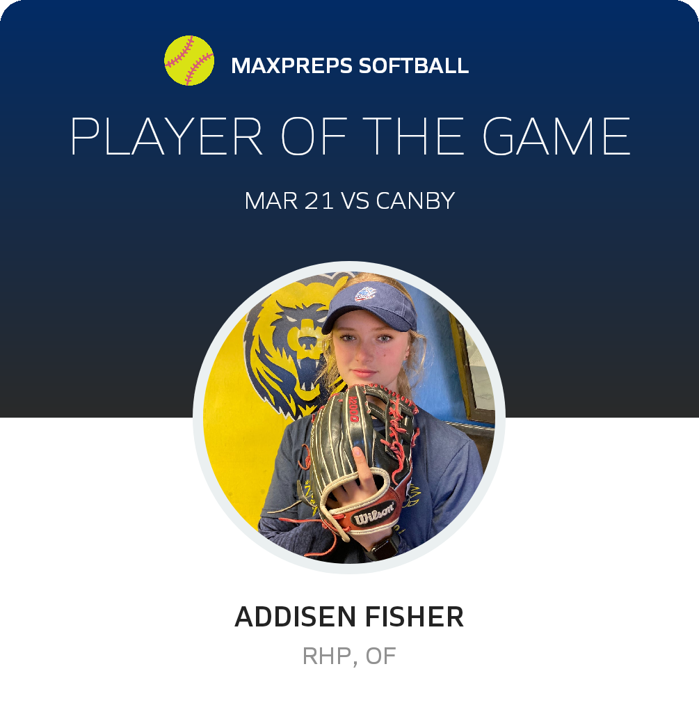 #11 Addisen Fisher Player of the Game badge