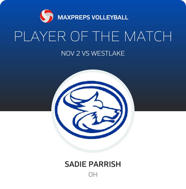 #4 Sadie Parrish Player of the Game badge