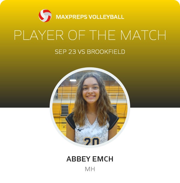 #20 Abbey Emch Player of the Game badge