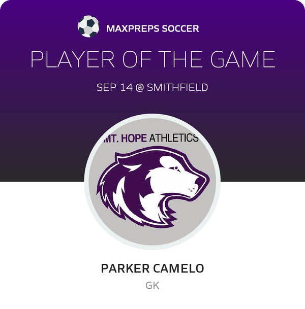#7 Parker Camelo Player of the Game badge