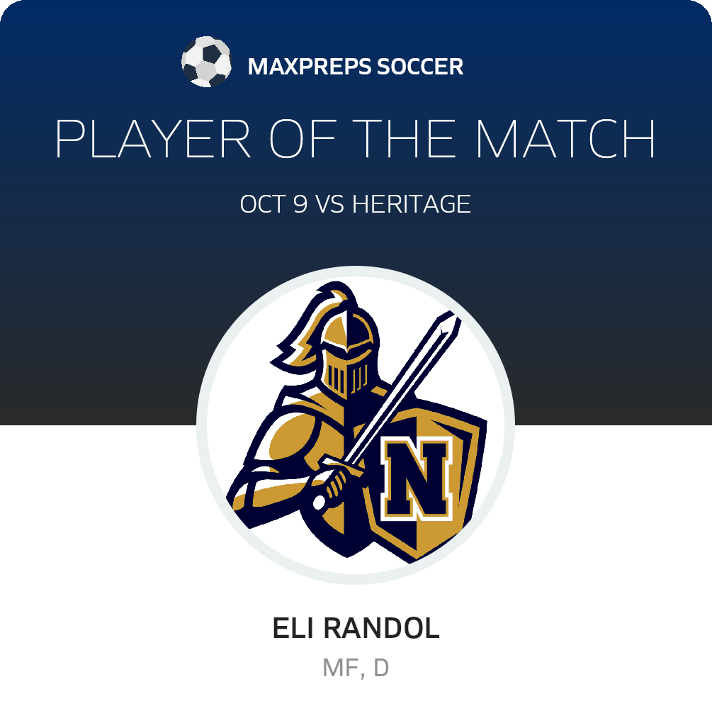 #9 Eli Randol Player of the Game badge
