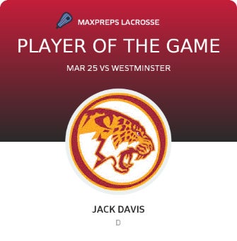 #17 Jack Davis Player of the Game badge