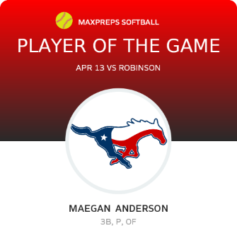 #6 Maegan  Anderson Player of the Game badge