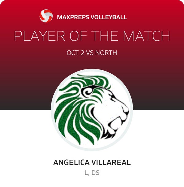 #6 Angelica Villareal Player of the Game badge