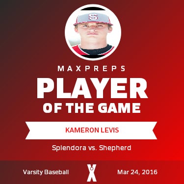 #44 Kameron Levis Player of the Game badge