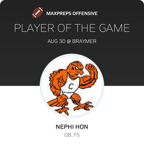 #10 Nephi Hon Player of the Game badge