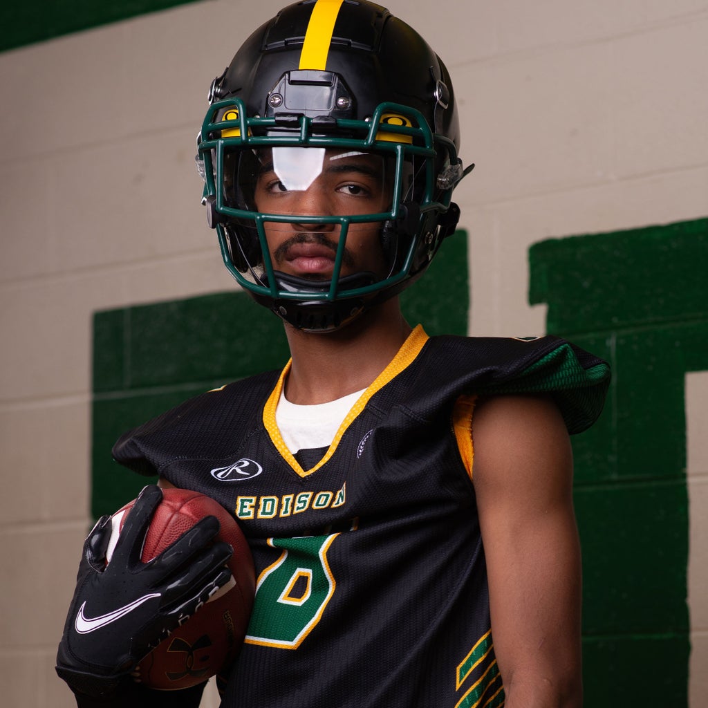 edison high school football helmet (Milan) (2014) PHOTOS: Edison celebrates first CIF