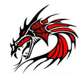 Red Dragons mascot photo.