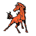 Horses mascot photo.