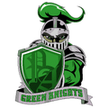 Green Knights mascot photo.