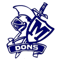 Blue Dons mascot photo.
