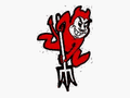 Red Devils mascot photo.