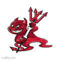 Red Devils mascot photo.