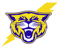 Charging Wildcats mascot photo.