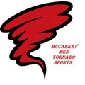Red Tornado mascot photo.