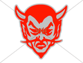 Red Devils mascot photo.