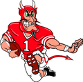 Red Devils mascot photo.