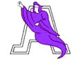 Purple Ghosts mascot photo.