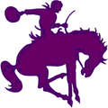 Purple Riders mascot photo.
