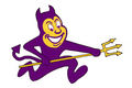 Purple Devils mascot photo.