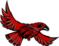 Red Hawks mascot photo.