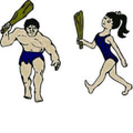 Cavemen/Cavegirls mascot photo.
