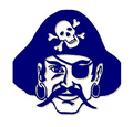Blue Pirates mascot photo.