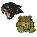 Panthers and Bulldogs mascot photo.