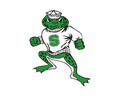Frogs mascot photo.