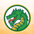 Green Dragons mascot photo.