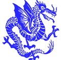 Blue Dragons mascot photo.