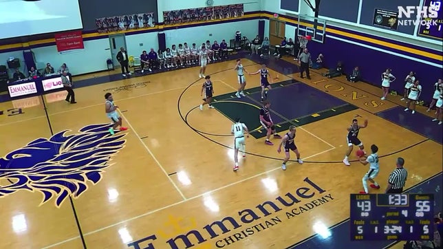Down in the fourth quarter with not a lot of time left the Lions are forced to shoot the ball. Josh Witherow doesn't hesitate to the pull the trigger from deep and drains a three over DC's Brayden Kidd