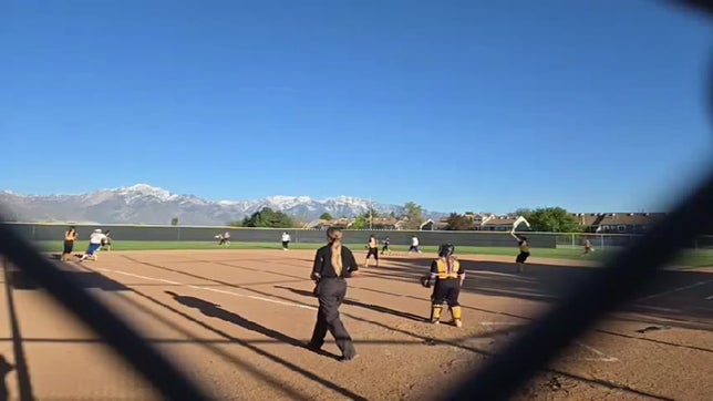 Sydney Shore makes double play on 3rd.