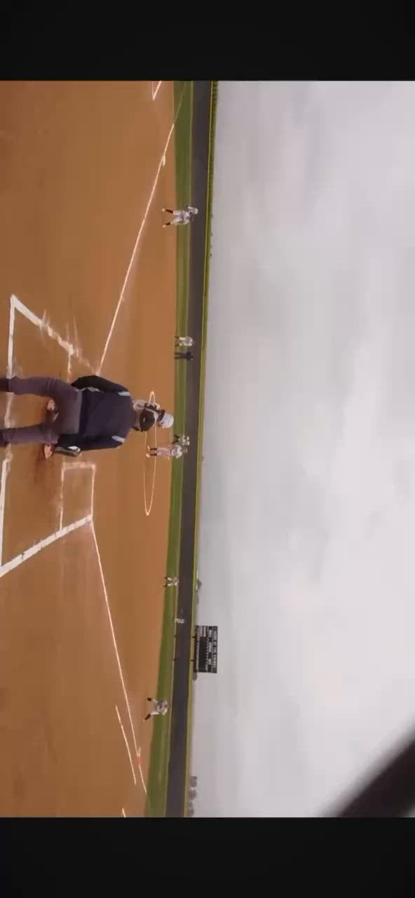 Ground ball to short stop (Rio Beck) thrown to first base (Kaedence Miller) then throw to third base (Honor Kuyper)